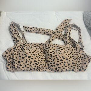 Kona Sol Tan and Black Bikini Top